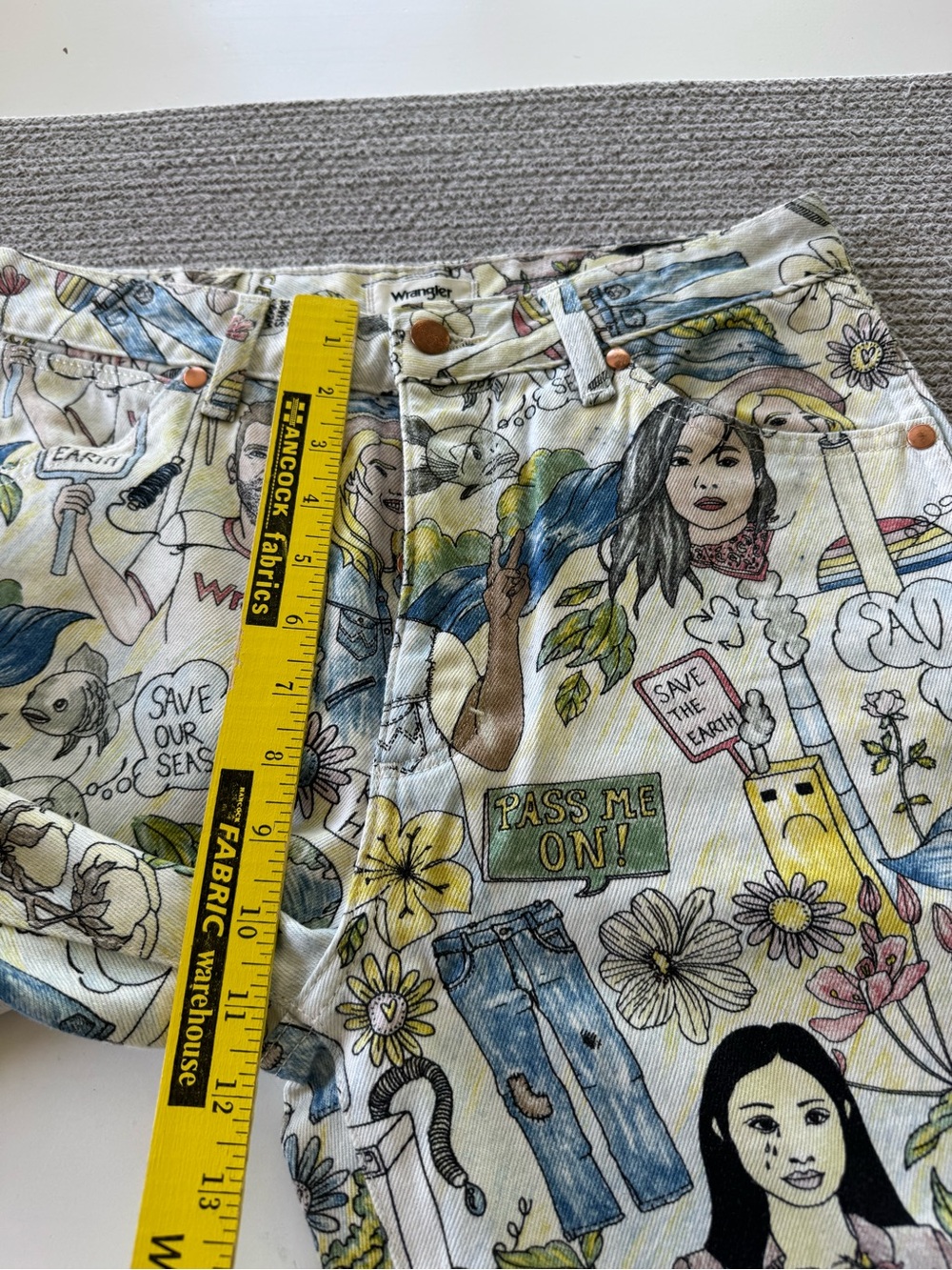 Wrangler x Free People Westward 626 Earth Day Limited Edition Denim Jeans Sz 28 - Picture 12 of 16